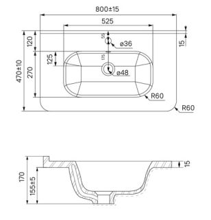 Напольная тумба с раковиной IDDIS Brick BRI80WFi95K 80см белый